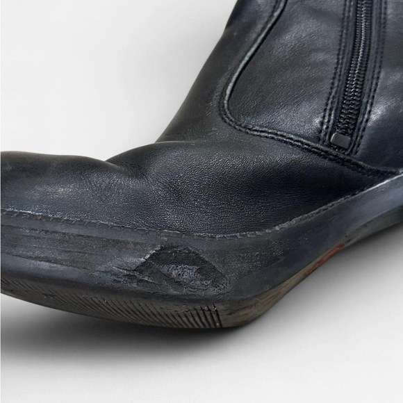 Harley-Davidson Black Heeled Boots with Chunky Block Heel - Picture 5 of 8